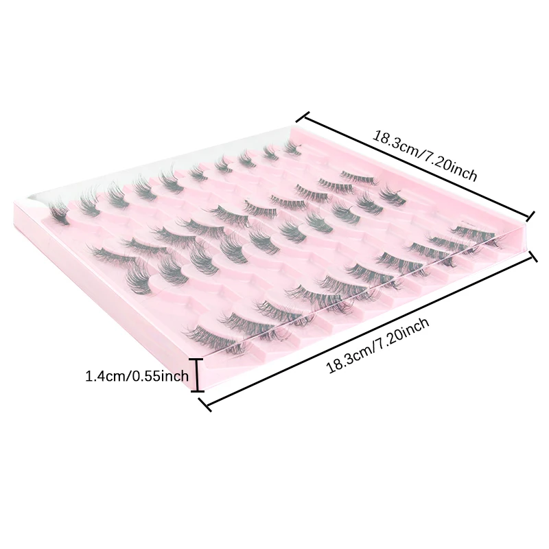 Demi cils naturels longs, 3/10/20 paires, faux cils, contaminants, 3D, vison, vente en gros, extension de cils moelleux, maquillage