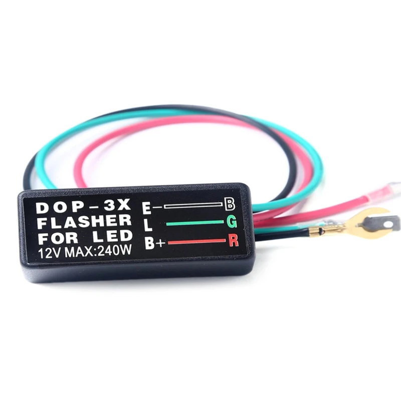 Universal Motorcycle LED Flasher-Relay DOP-3X 12V Indicator Light Turn Signal Blinker Relay for Car Motorcycle Off-Road