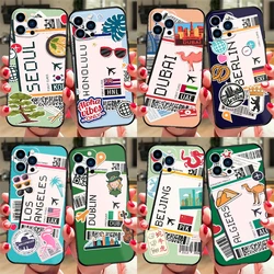 SYDNEY BOARDING PASS Traveltickets Phone Case For iPhone 16 15 11 12 13 14 Pro Max Mini X XS XR Plus SE2 Funda Coque Capa Cover