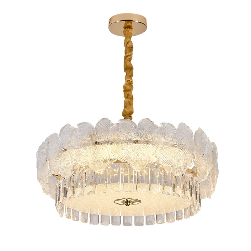 

Chandelier, French, crystal, living room, modern, simple, light luxury, luxury, atmospheric cream style