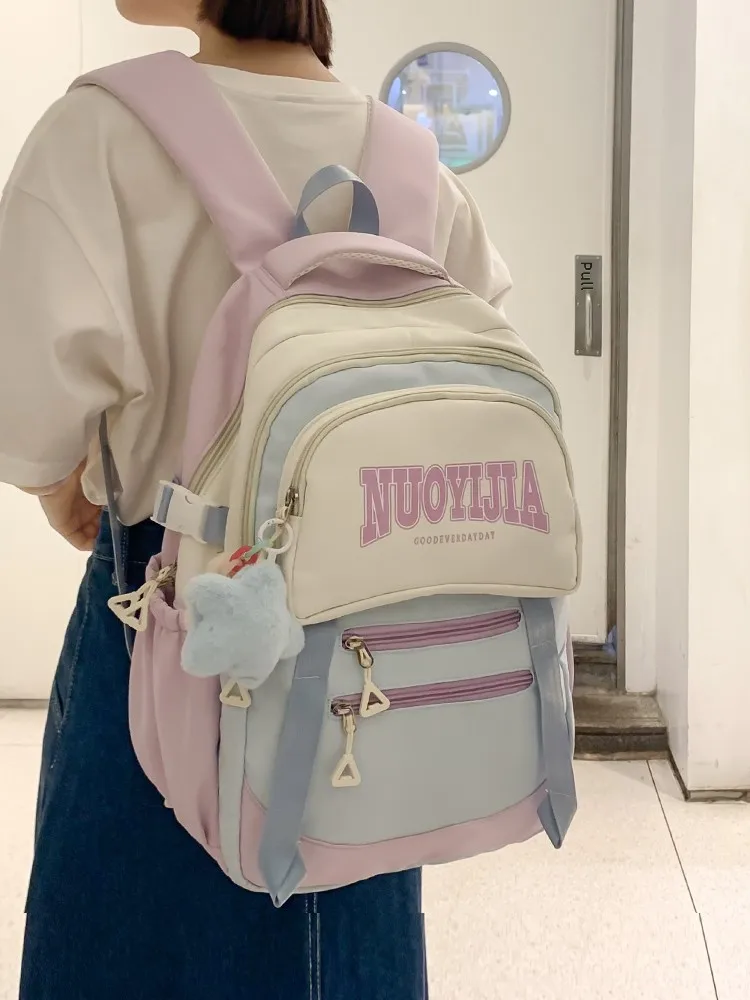 

High Aesthetic Value Lightweight Dual-oulder Bapa for Fem High School And Universi Students Large Capaci Reducti...