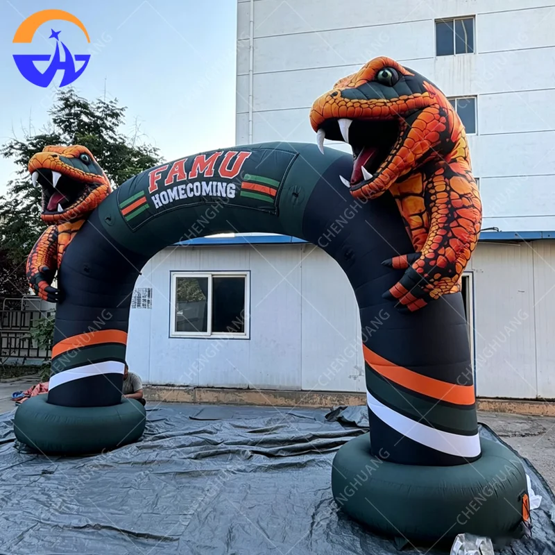 Customized large inflatable dinosaur arch model outdoor children's playground activity entrance decoration props