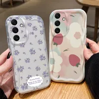 Case For VIVO V25E V23E V27E V21E V27 V25 V20 V23 V15 Pro Y29 Y15S Y15A S15E T1 Y93 Y95 shell Flower Fruit Wavy Edge