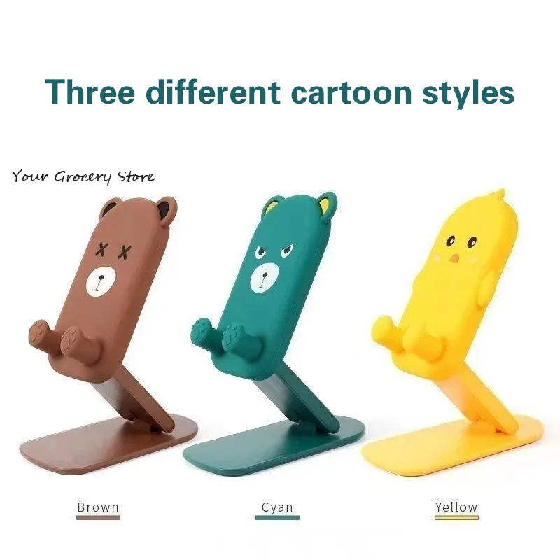 

Cute Cartoon Holder Foldable Portable Cell Phone Stand Tablet Support Desktop Handset Mounting For Mobile Phone For IPad Iphone