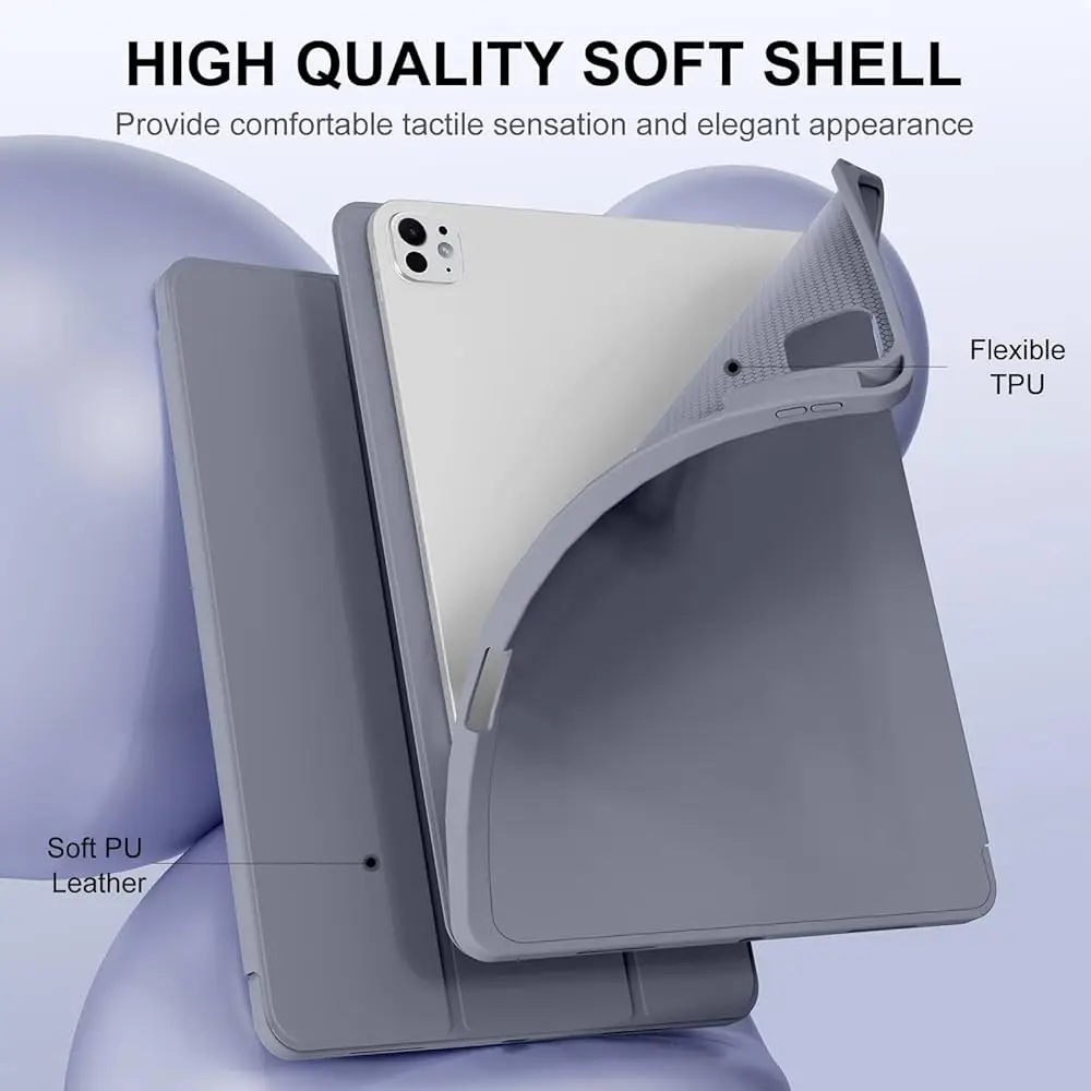 case for Xiaomi Pad 5 6 7 8 Pro, Trifold Stand Smart Cover for Redmi Pad SE 8.7 Redmi Pad 2 Pro 12.1 with Soft TPU Back - view 4