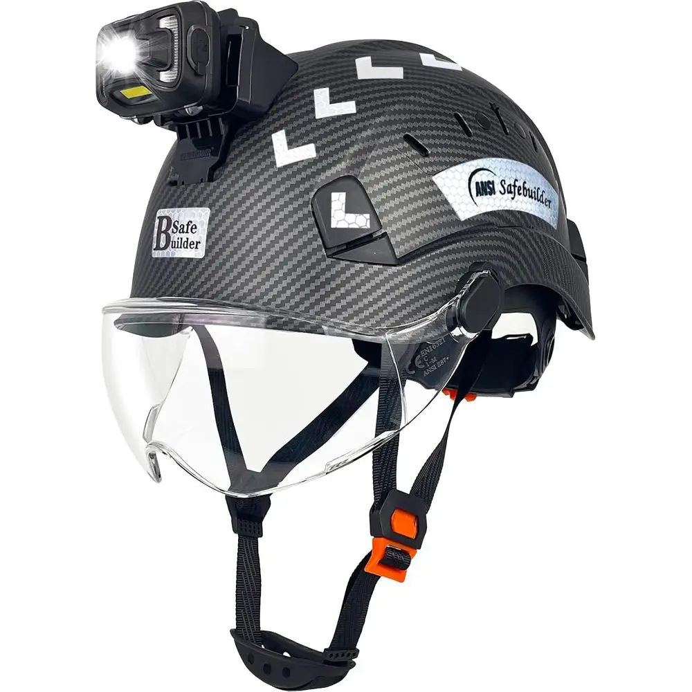 

Защитная каска с подсветкой, защитные каски с козырьком, перезаряжаемая лампа для мужчин, работающих в промышленности, строительстве, горнодобывающей промышленности, лесном хозяйстве.