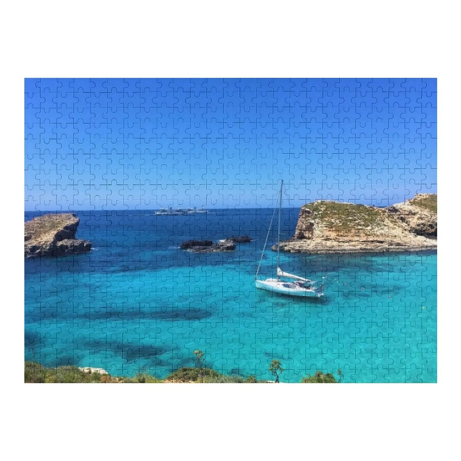 

Malta-Comino-Blue Lagoon Jigsaw Puzzle Wooden Decor Paintings Name Wooden Toy Wooden Animal Personalised Puzzle