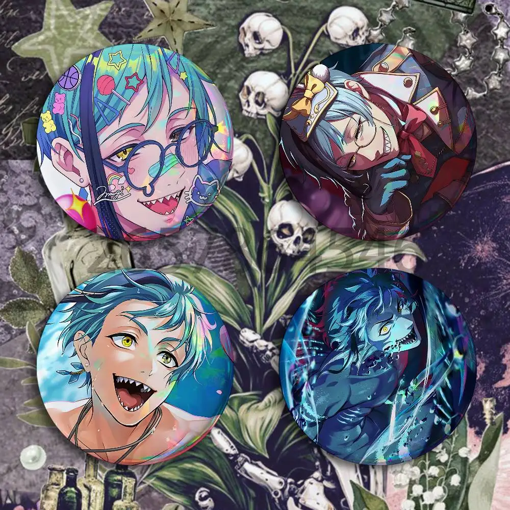 T-Twisted Wonderland Floyd Leech Badges Set  25 32 44 58 75 mm Round Customizable Wholesale Fan goods Self-made fan freebies