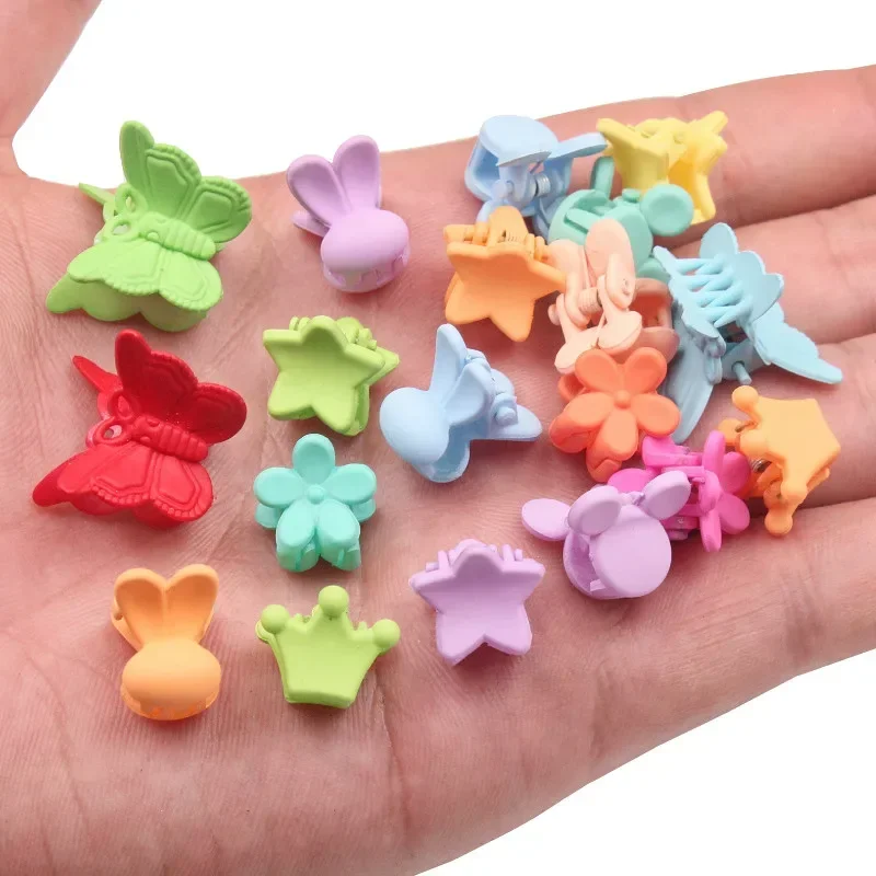 10-50Pcs/Pack Mixed Colours Mini Butterfly Hair Clips Hair Styling Accessories Tool Plastic Mini Cute Claw Hair Clip Hair Clips