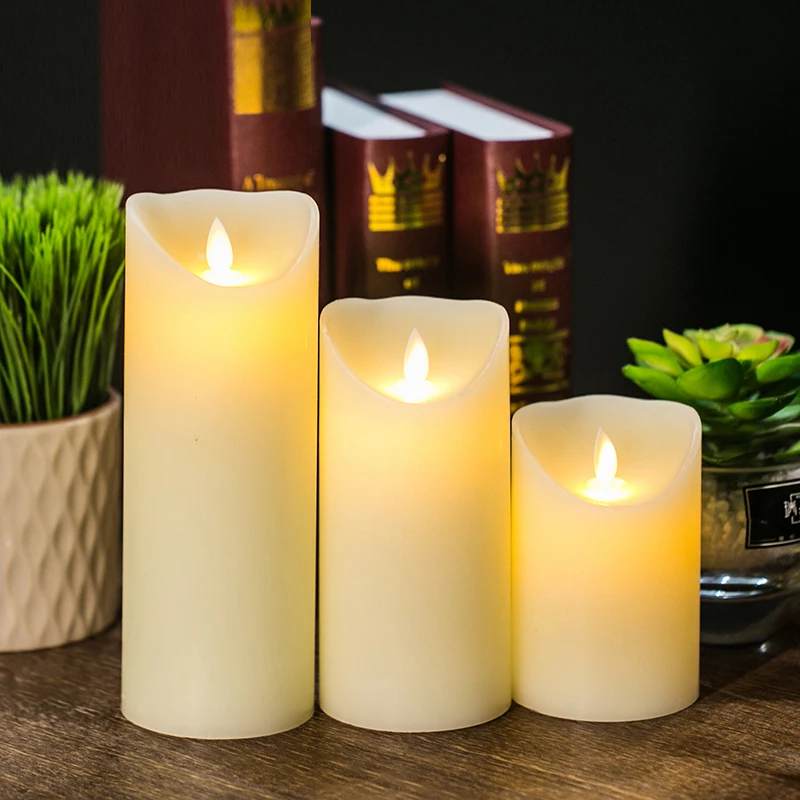 Flameless Candle Light Battery LED Artificial Candle Light with Remote Candlelight Night Light Wedding Birthday Party Decoration