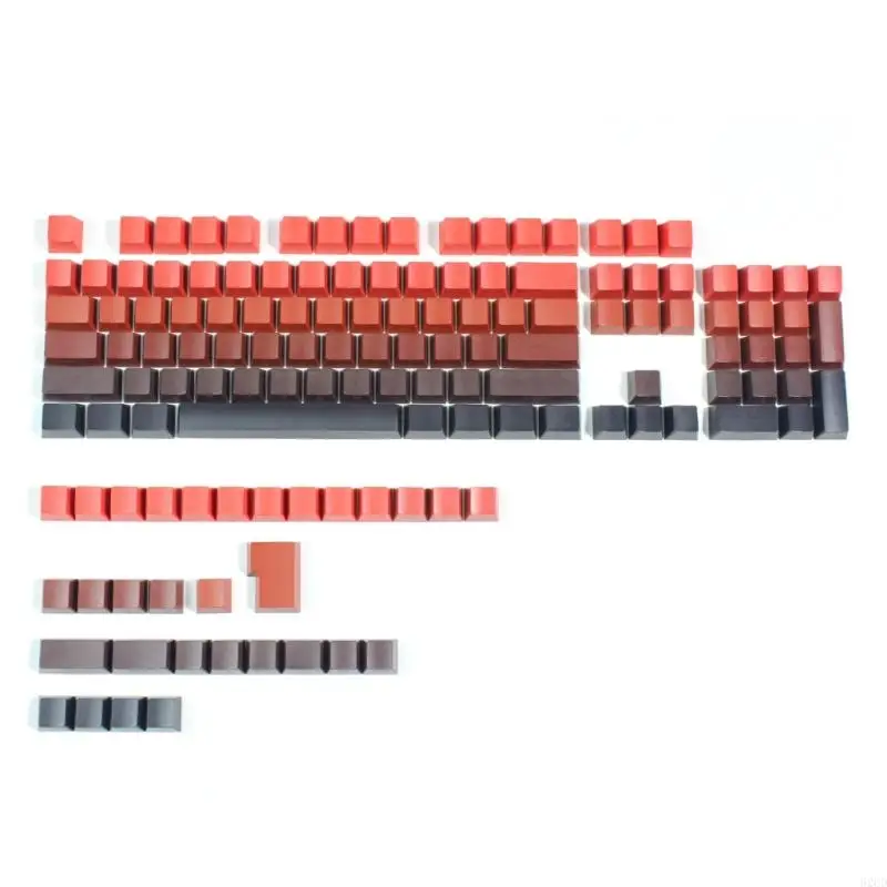 62CD Gradients Translucent OEM Keycaps Set for Enhances LED Lighting and Stylish Keyboards Appearance