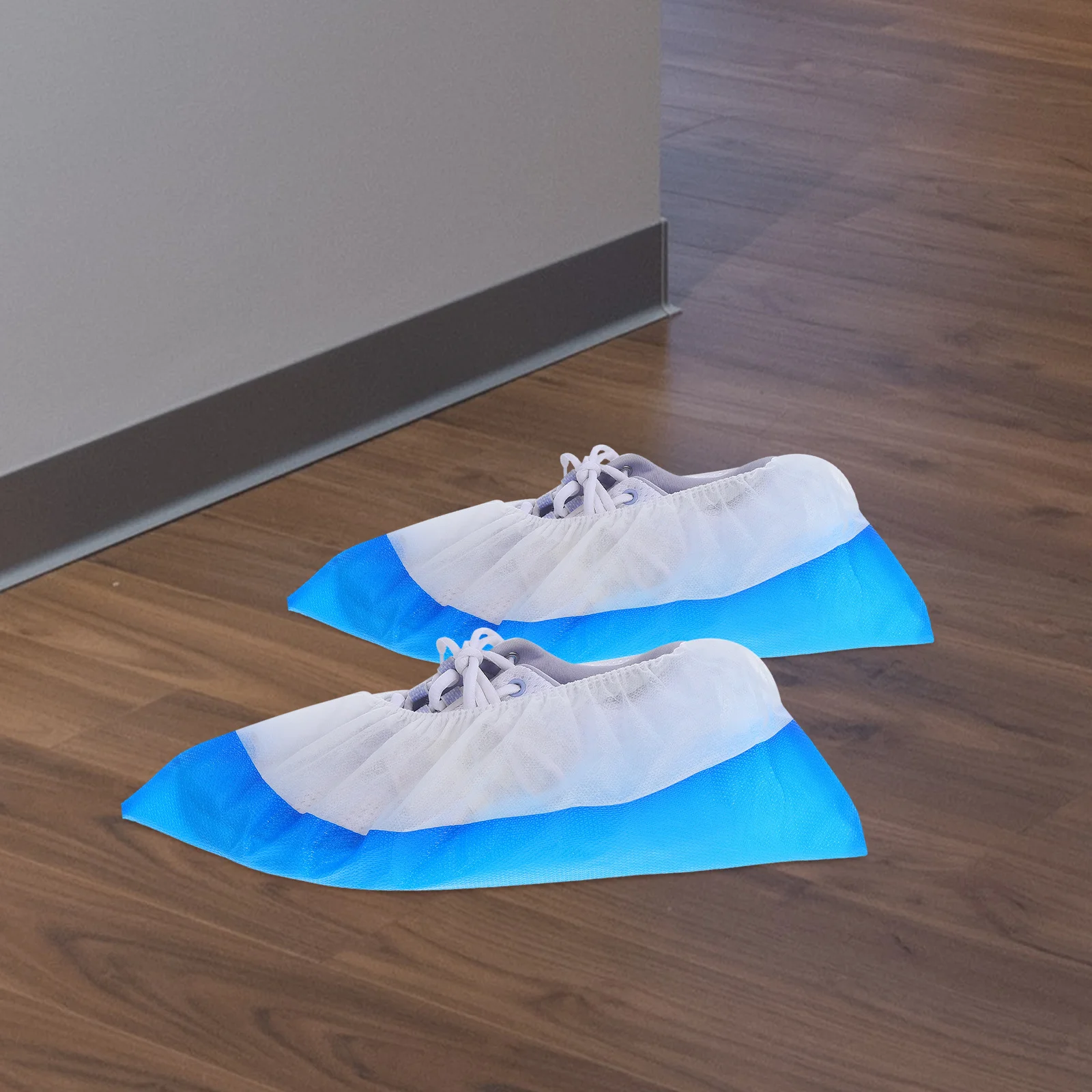 50pcs Dustproof Non-Slip Shoe Thick Disposable Boot Covers For Indoor Home Use Floor Protector Non-Woven Work Shoe Covers