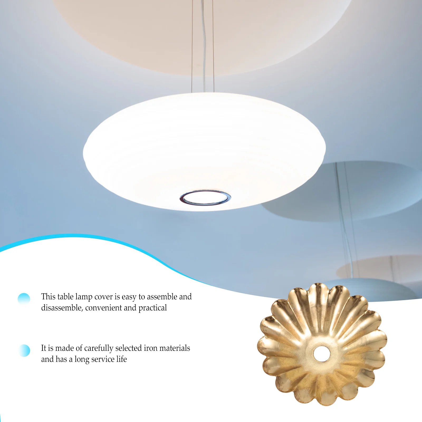 

6pcs Chrysanthemum Lamp Cover Flower Shaped Table Lamp Shade Iron Accessories Light Decoration For Home Lighting Fixture Long