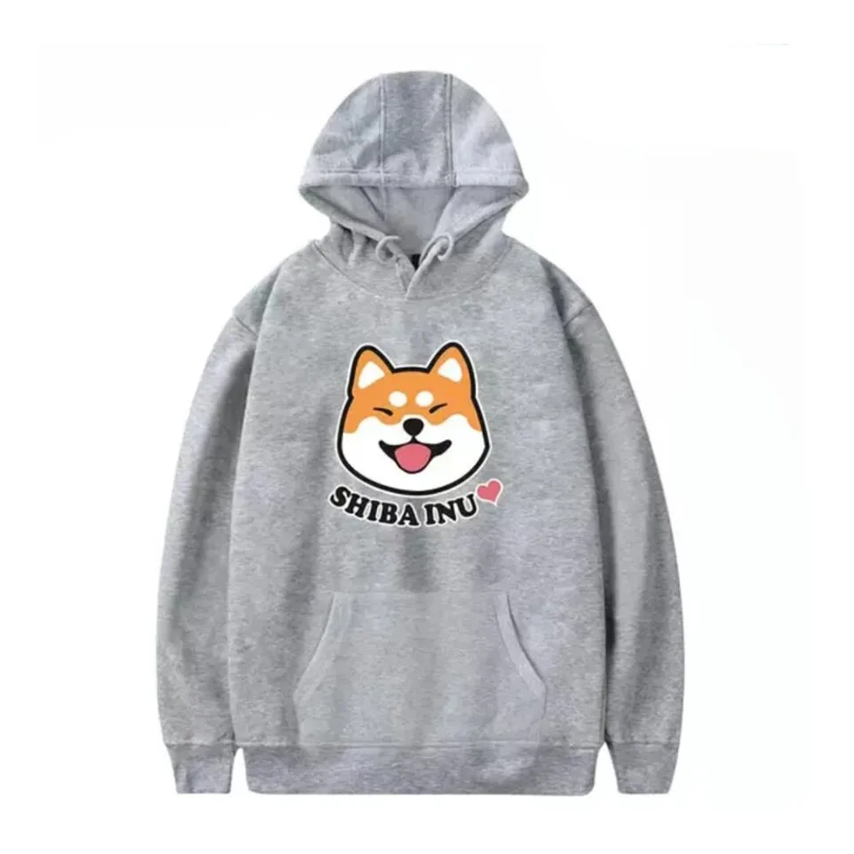 

Moletom com capuz Shiba Inu masculino e feminino, moletom fofo estampado para cachorro, pulôveres estilo coreano casual, 2024