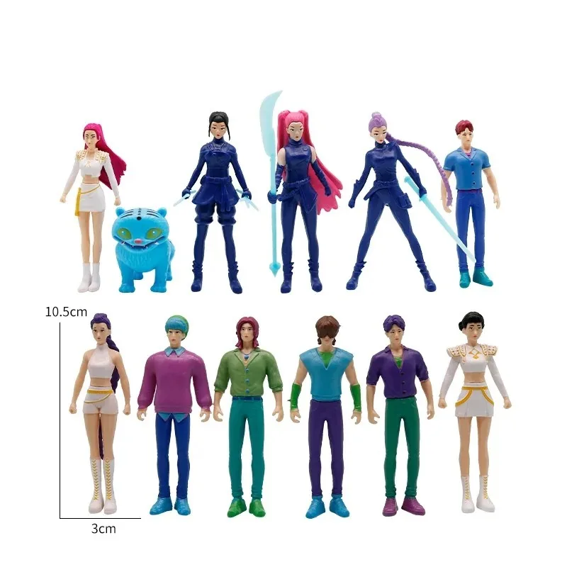 Película de Anime K-POP caza de brujas Super Idol Rumi Mira Zoey Demon Hunter Mini estatuilla PVC modelo regalo de cumpleaños caja ciega