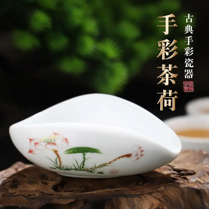 WHYOU-Ceramic Tea Holder Spoon, Spare Accessories, Business, High-Quality Porcelain Gift, Tableware, 1 Pc