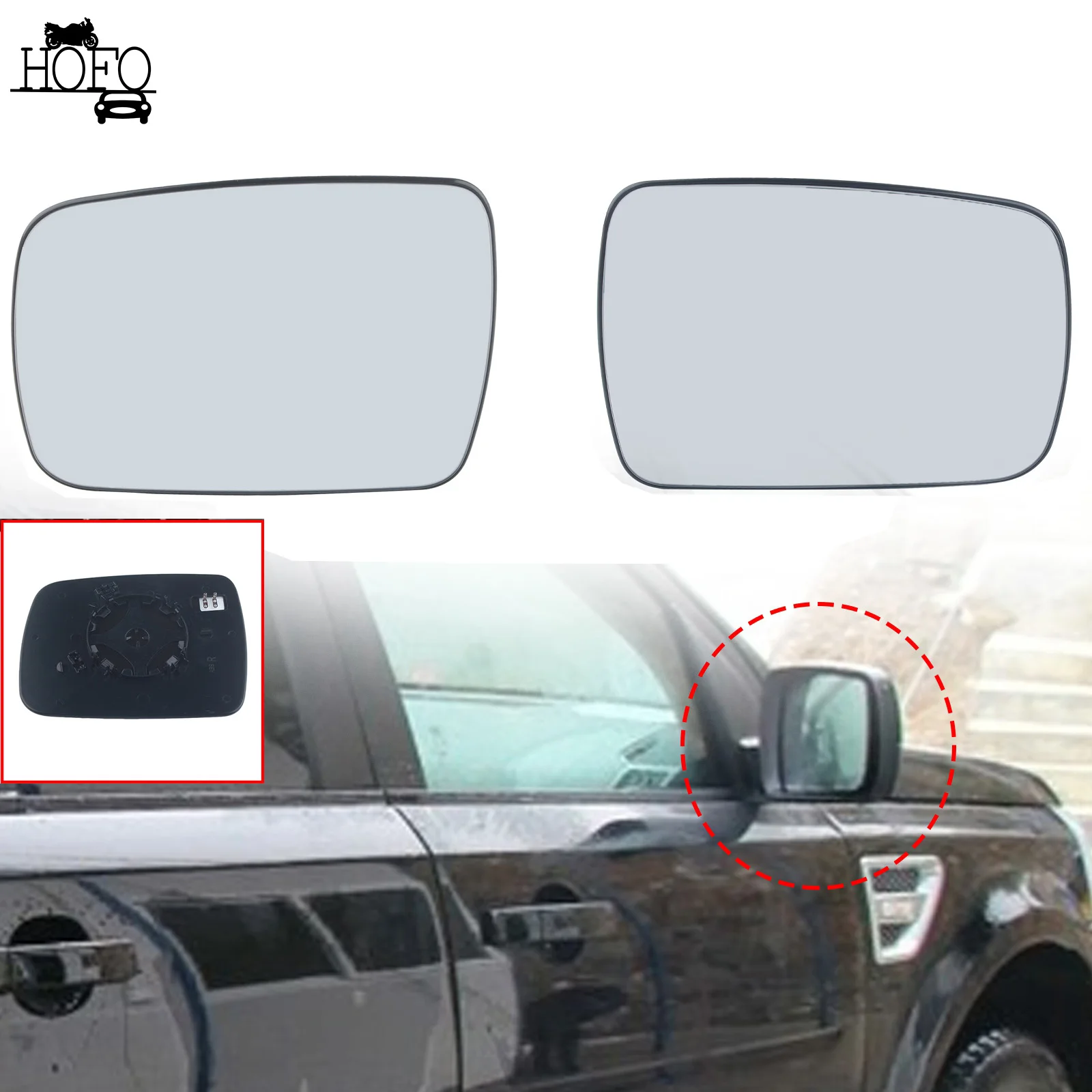 

Car Right/Left Side Mirror Heated Glass For Land Rover Range Rover Sport LR2 LR4 2010 2011 2012 2013 Replacement Accessories