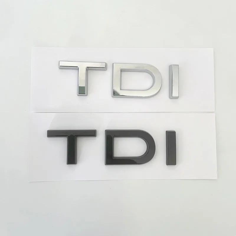 

3D ABS Black TDI Logo Letters Car Trunk Emblem Badge For Audi A3 A4 A5 A6 A7 A8 Q2 Q3 Q5 Q7 Q8 TDI Sticker Accessories