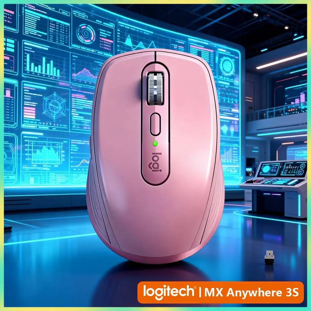 Travel MX Anywhere 3S - Darkfield 8K DPI, Hyper-Scroll, Compact, Suitable for Snack Business Tour & Hotel Desk