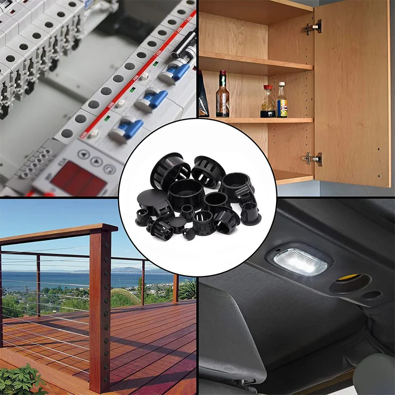10-100pcPlastic ثقب المكونات المفاجئة على غطاء ثقب النايلون المقابس الغبار قبعات شقة رئيس محفوظة ثقب توصيل استخدام ل صندوق الطاولة ثقب إضافي