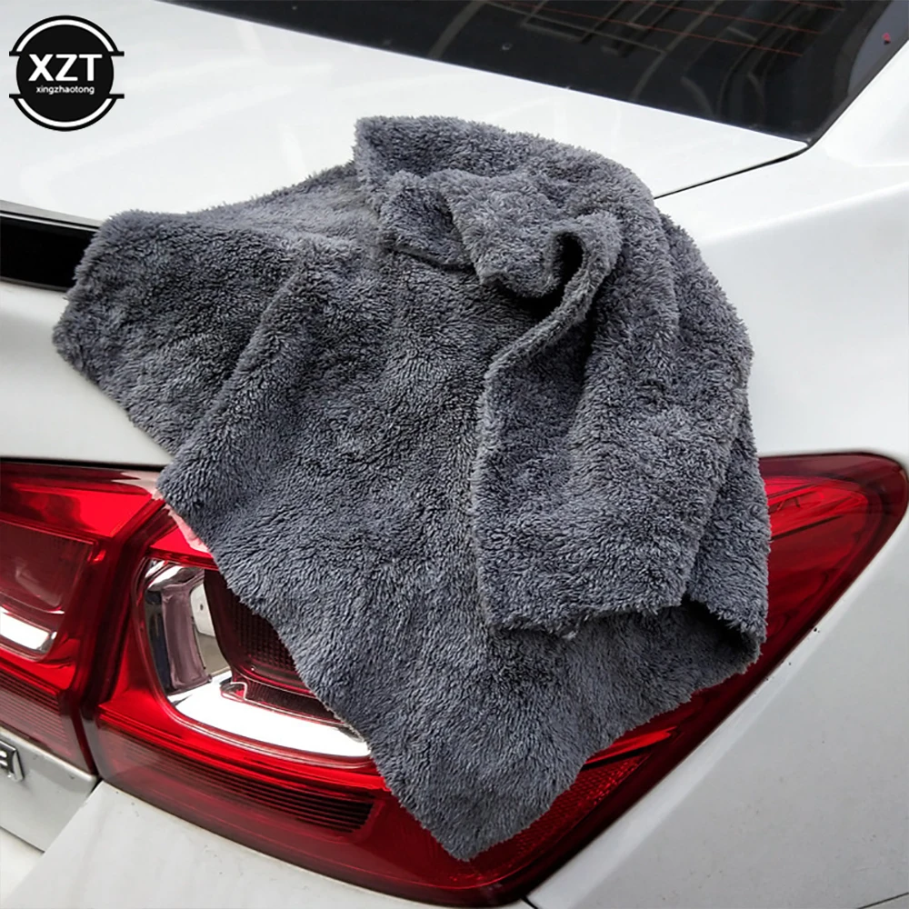 Car Wash Microfiber Towel Cleaning Car Polishing Cloth Soft Edgeless Car Wash Cleaning Cloth 40*40cm Coral Fleece