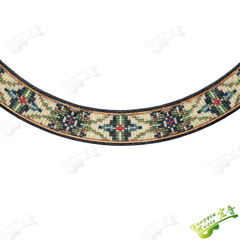 1PCS Ukulele Small Four-string Guitar Sound Hole Circle  Abalone Color Shell Mosaic Caliber Pattern Ukulele Accessories