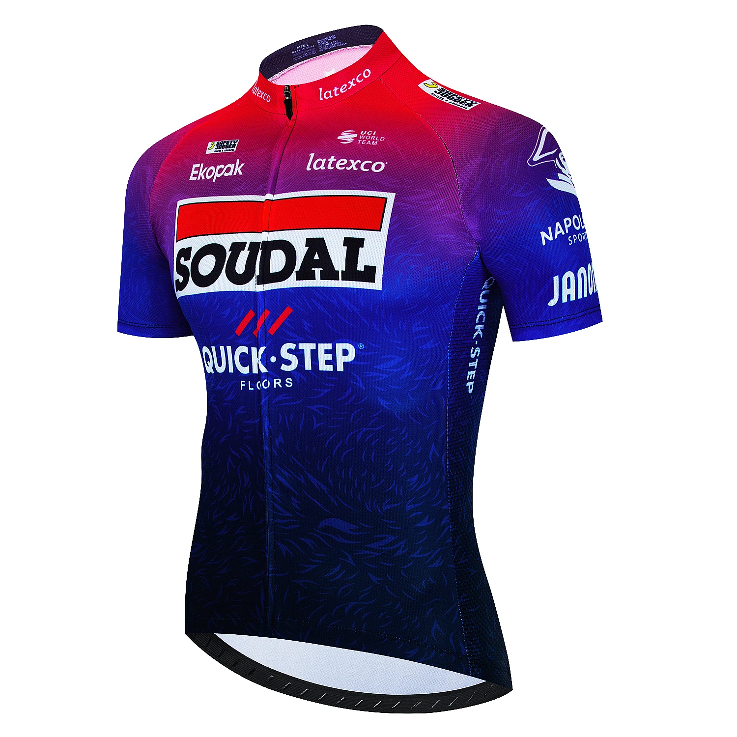 2024 New Men QUICK STEP Short Sleeve Bicycle Jersey Summer Cycling MTB Bike Outdoor Cycling Jersey Bike Clothing Quick drying