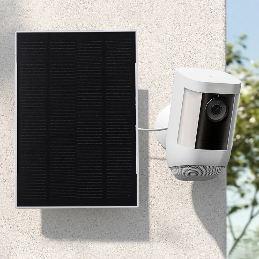3W 6V Solar Panel Kit 360° Adjustable Wall Mount Solar Cells Micro USB+Type-C 9.8Ft Charging Cable for Ring Eufy Blink Arlo view 2
