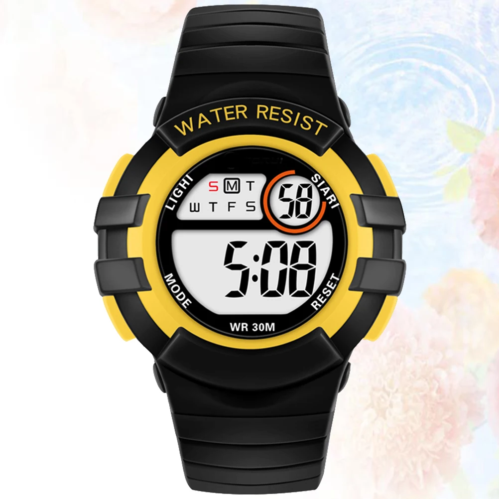 

Водонепроницаемые наручные часы из ТПУ 50 м, регулируемый ремешок, светящиеся цифровые часы для