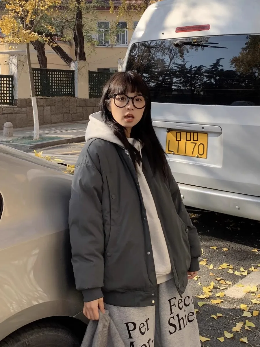 

Мужская и женская повседневная свободная американская теплая хлопковая бейсбольная куртка в стиле ретро, осенне-зимняя цветная куртка-пилот, верхняя одежда