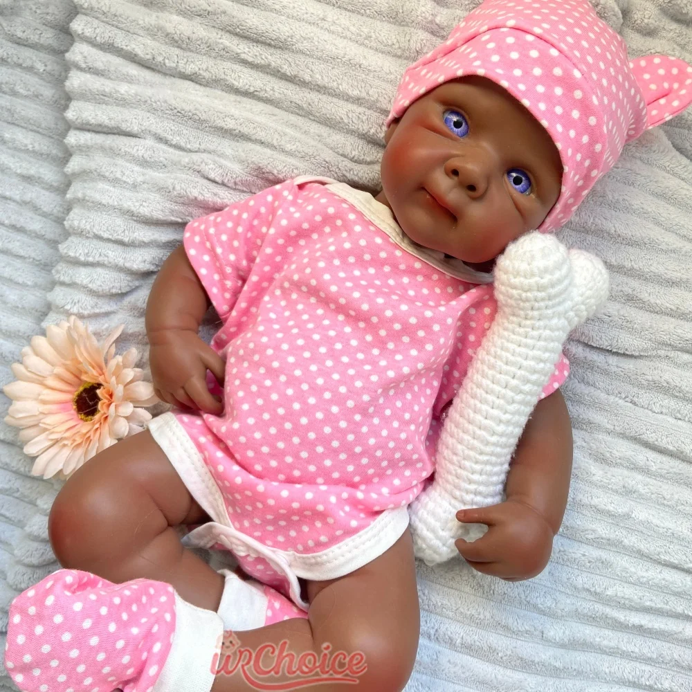 

Waterproof 20" Realistic Newborn Girl Handmade Soft Silicone Reborn Baby Doll Birthday Festival Gift Set For Kids Age 3+ Toy