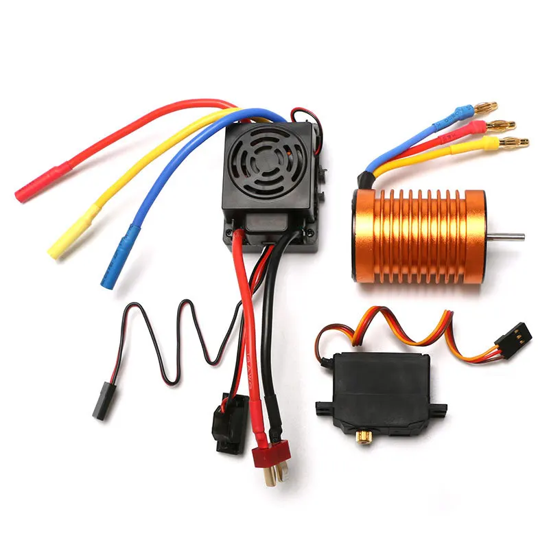 60A ESC With Brushless 3650 Motor And Metal Controller Kit For WLtoys 12428 A959 B 144001 Powerful And Smooth Operation