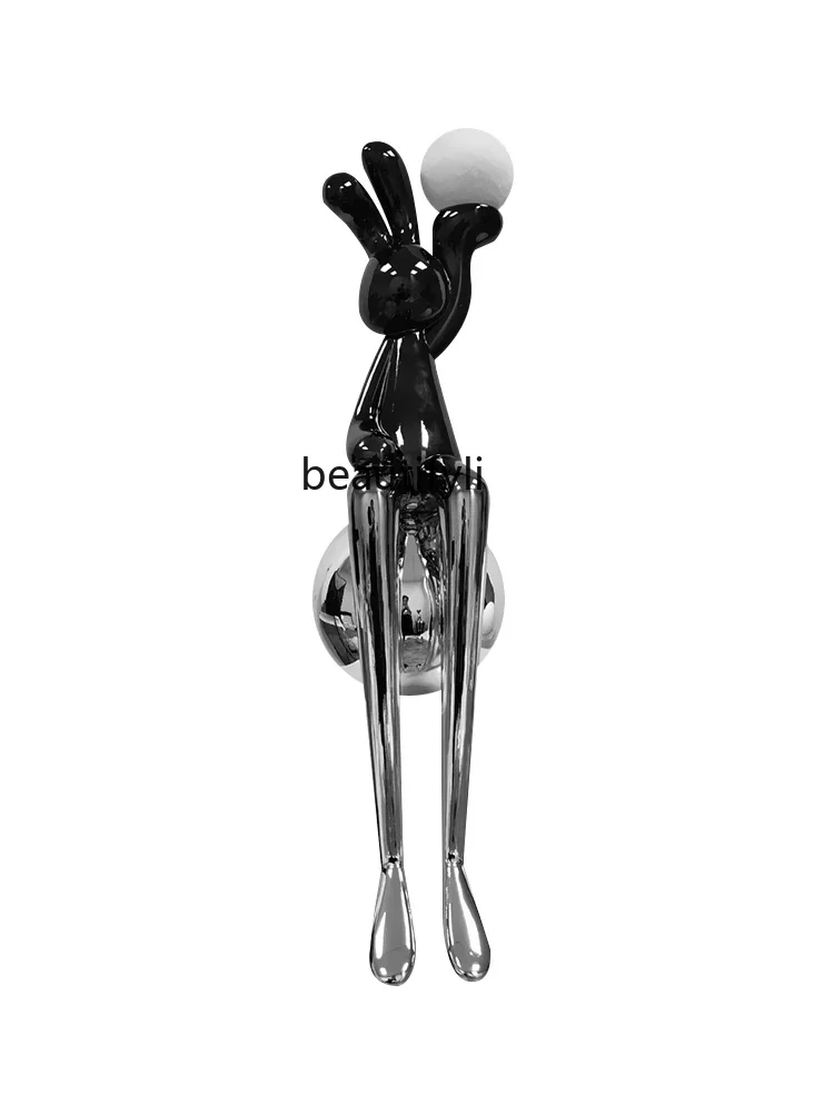 Abstract Sitting Posture Long Eared Rabbit Hotel High-Grade Welcome Light Luxury Soft Decoration Floor Ornaments Decorations