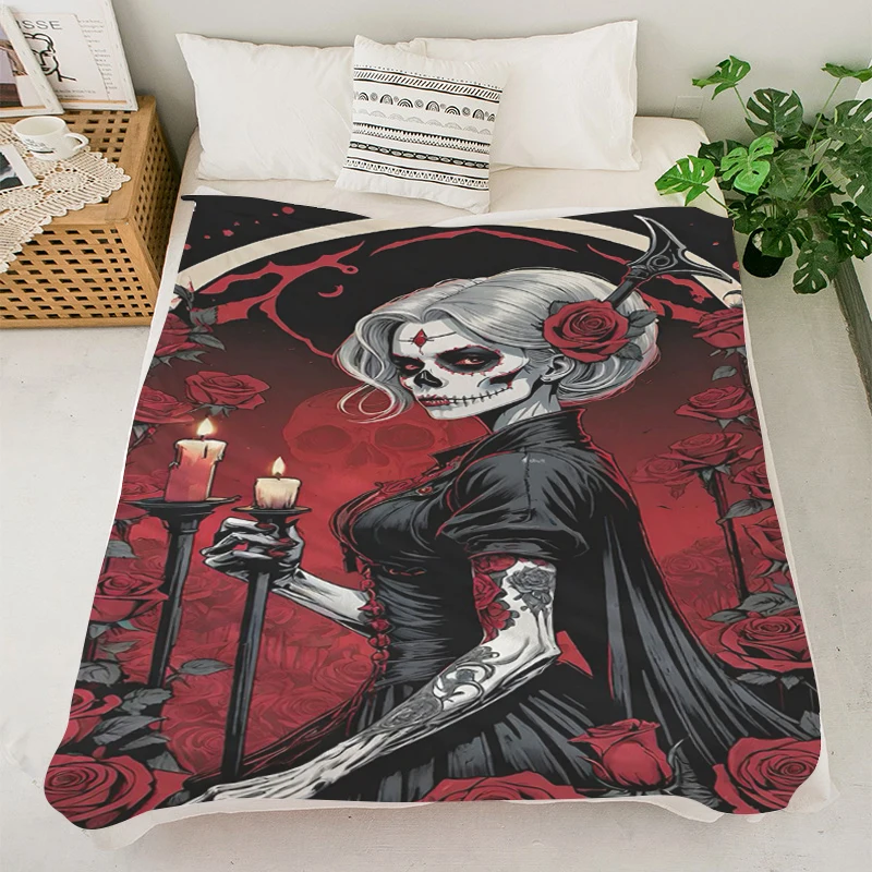 Warm Winter Blankets S-Gothic Arts Decorative Sofa Blanket Microfiber Bedding Fluffy Soft Blankets Downy Bed Fleece Nap Blanket