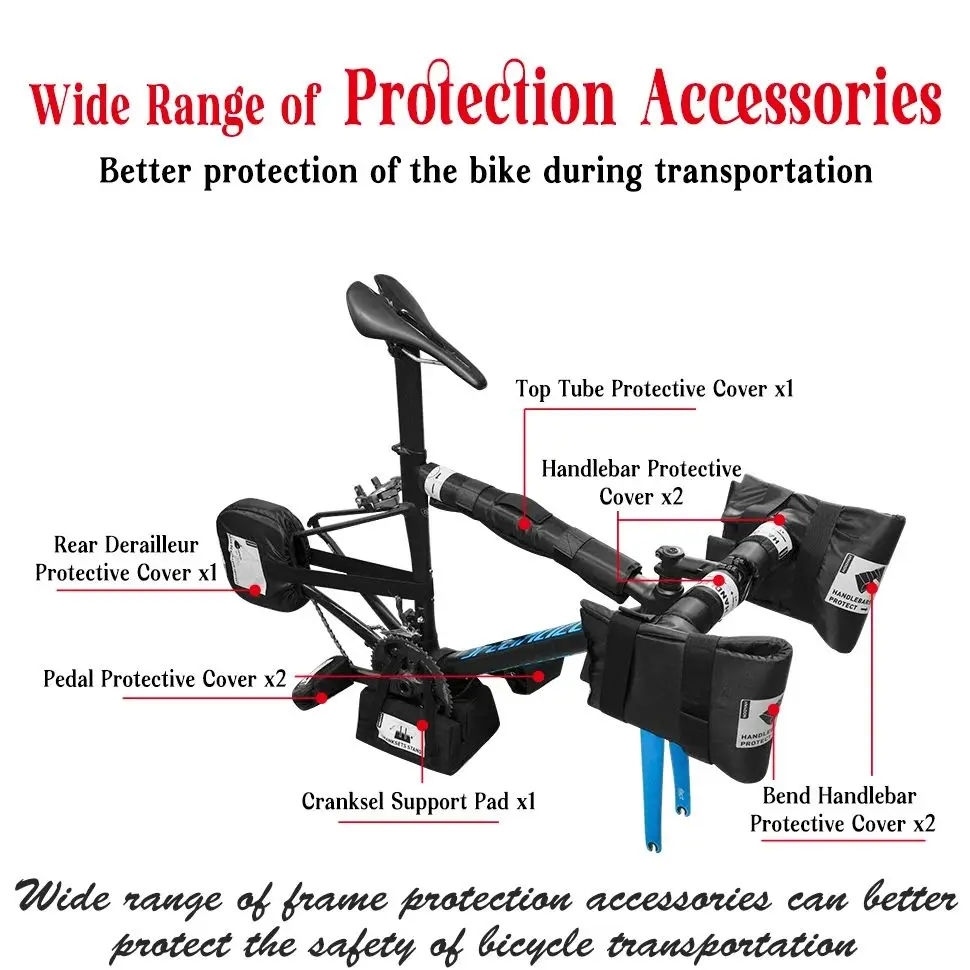 NOOYAH Bike Travel Bag Bicycle Transport Bag Road Bike Case Air Flight No Need to Remove the Handlebar Suitcase Bike Accessories