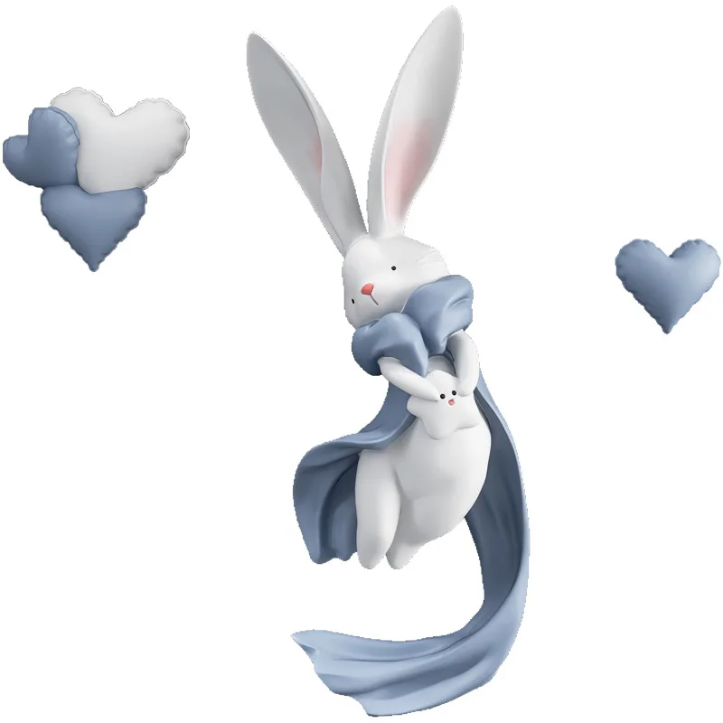 

Love cute rabbit relief wall decoration TV sofa background wall pendant entrance entrance