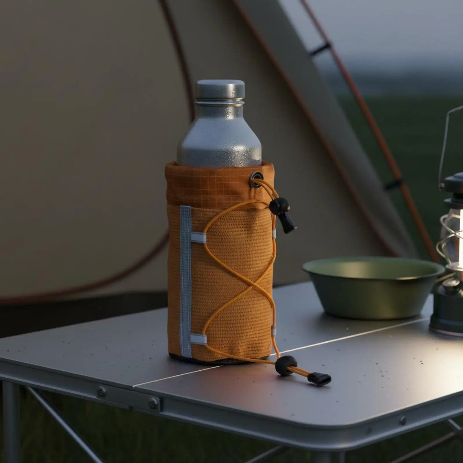 Multi Pocket Outdoor Bottle Holder Lightweight Mesh Bag Accessory for Backpack Sports Trekking Water Bottle