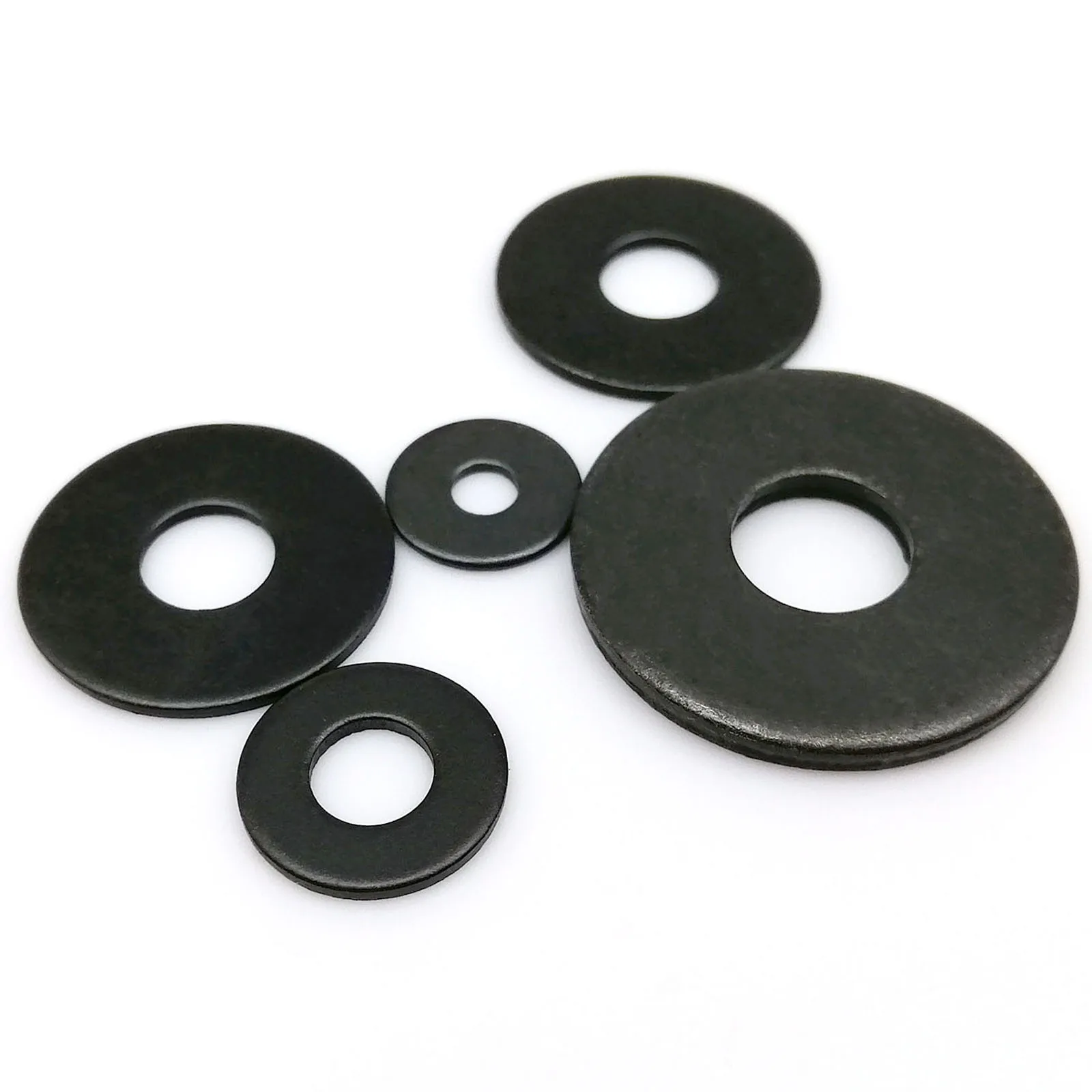 2/5/10/20/25pcs M3 M4 M5 M6 M8 M10 M12 M14 M16 GB96 Black Grade 8.8 Steel Large Size Oversize Big Wider Flat Washer Plain Gasket