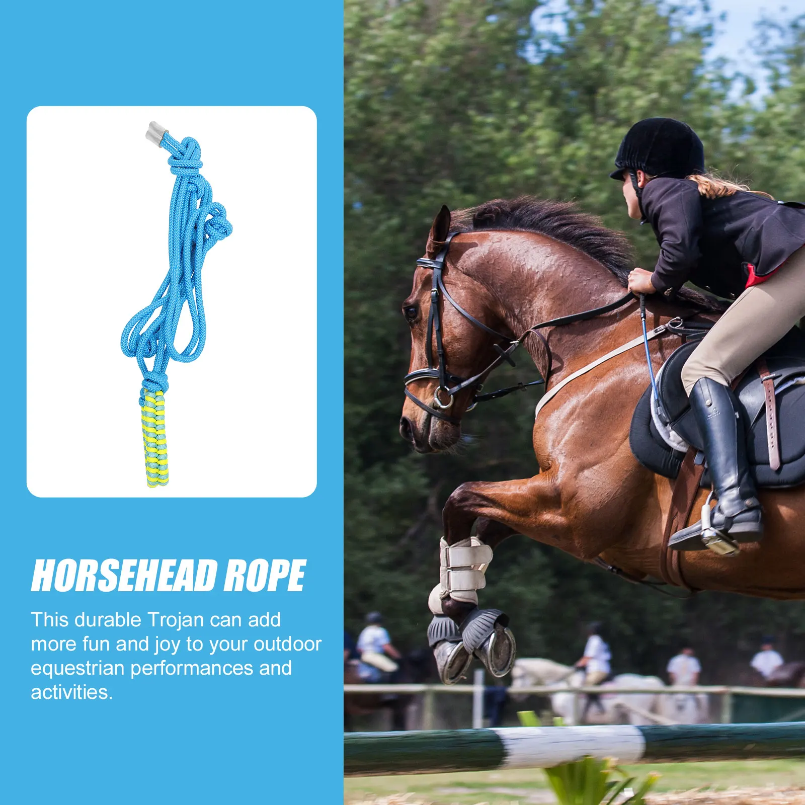 

Wear-Resistant Rope Horse Halter Nylon Material Professional Horse Training Equipment Bitless Bridles Outdoor Halter