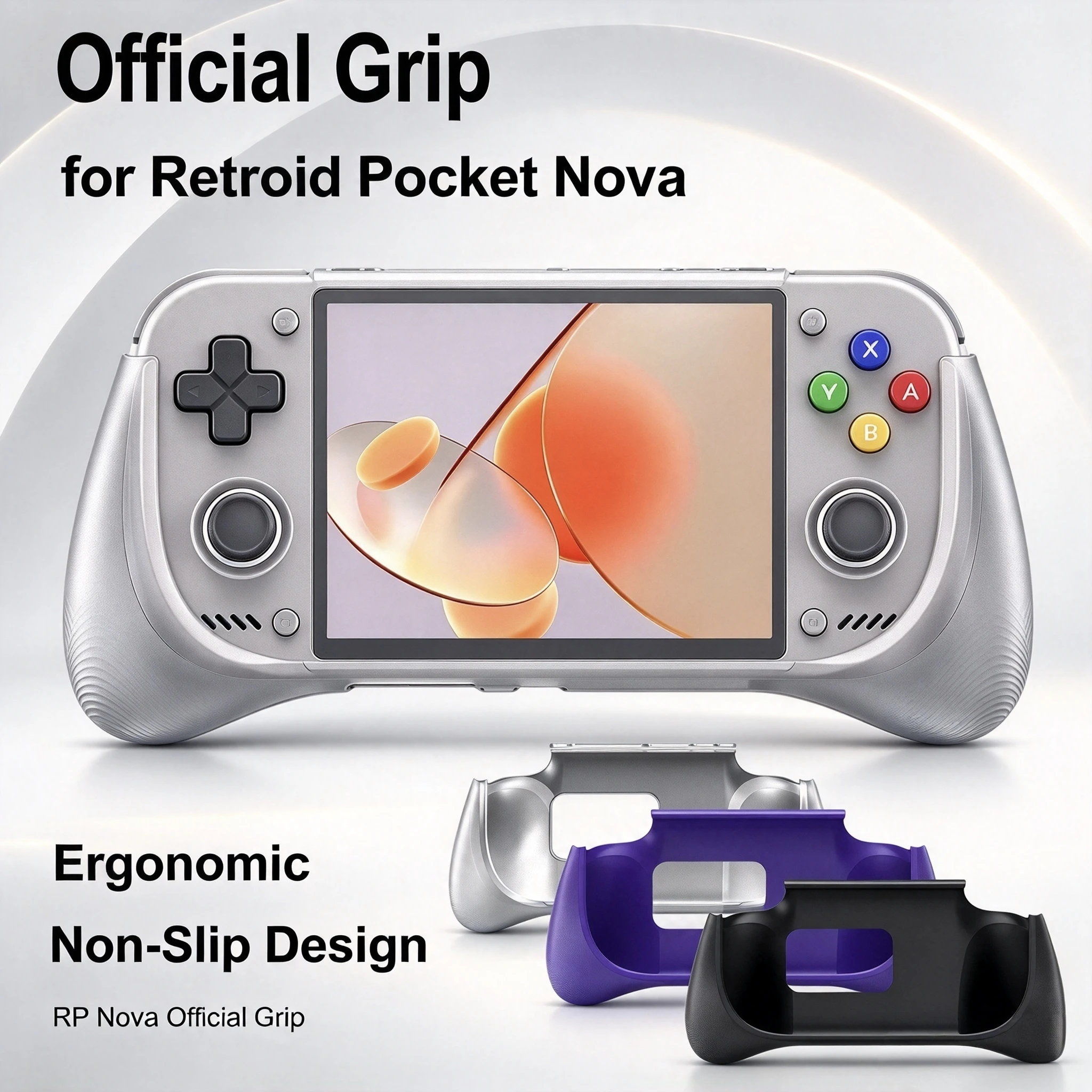 Grip for Retroid Pocket Nova, Ergonomic Comfort Protective Grip Cover Anti-Slip Shock-Absorbing Handle Accessory for RP Nova