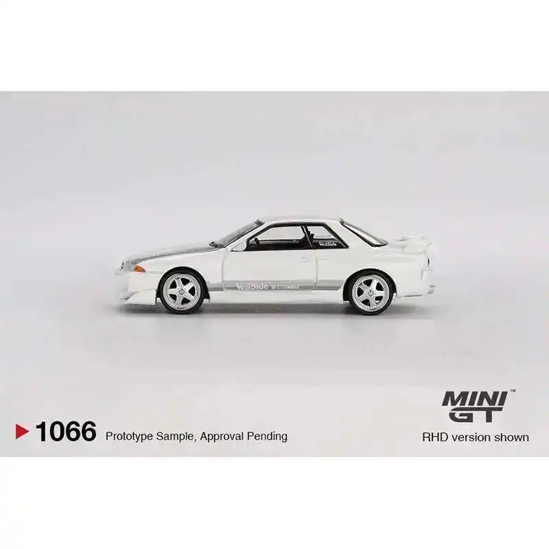 

MINIGT 1066 1:64 Nissan Skyline GTR R32 VeilSide Combat C-I Коллекция игрушекБелая литая под давлением модель автомобиля