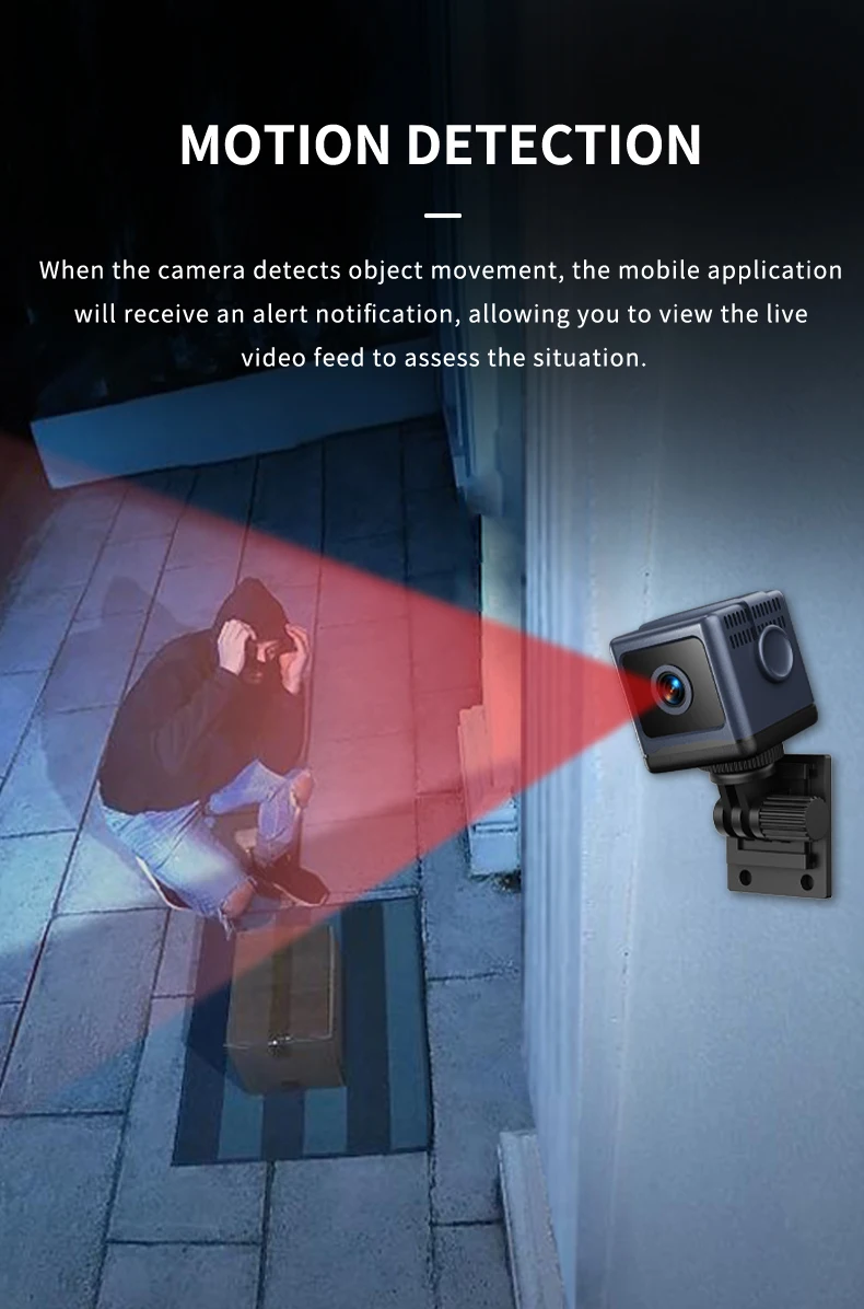 Wireless Mini WiFi Security Camera Smart Home IP Remote View Small Camcorder Built-in Battery Night Vision Invisible Cam