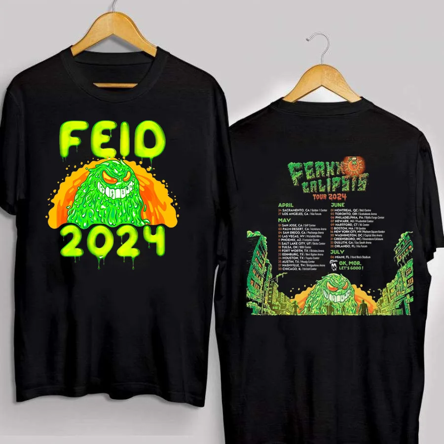 New Feid Ferxxo 2024 Tour  Gift For Fan S to 5XL T-shirt GC1774