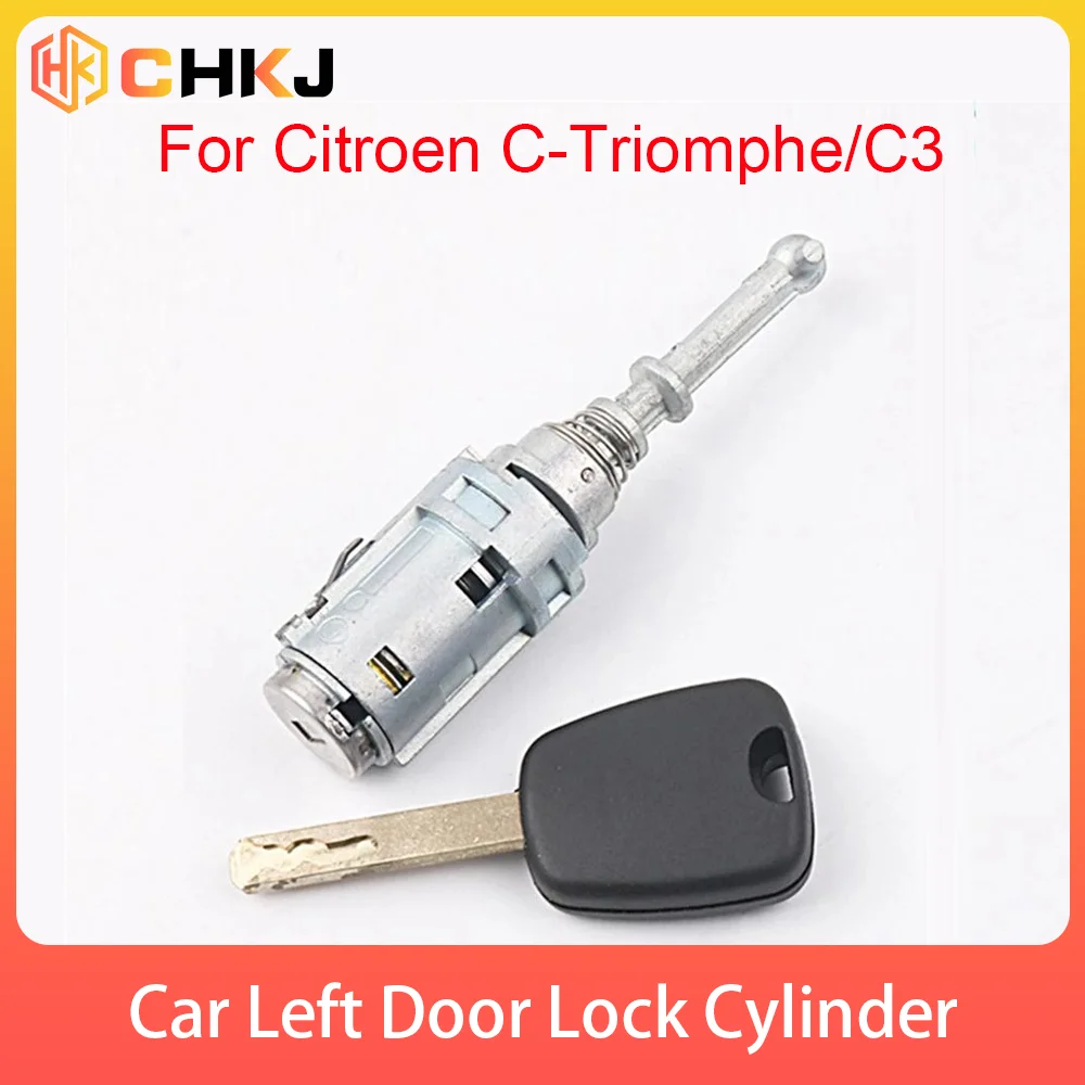 

CHKJ For Locksmith Tool Car Left Door Lock Cylinder Locks With 1 Key Accessories For Citroen C-Triomphe/C3 High Quality