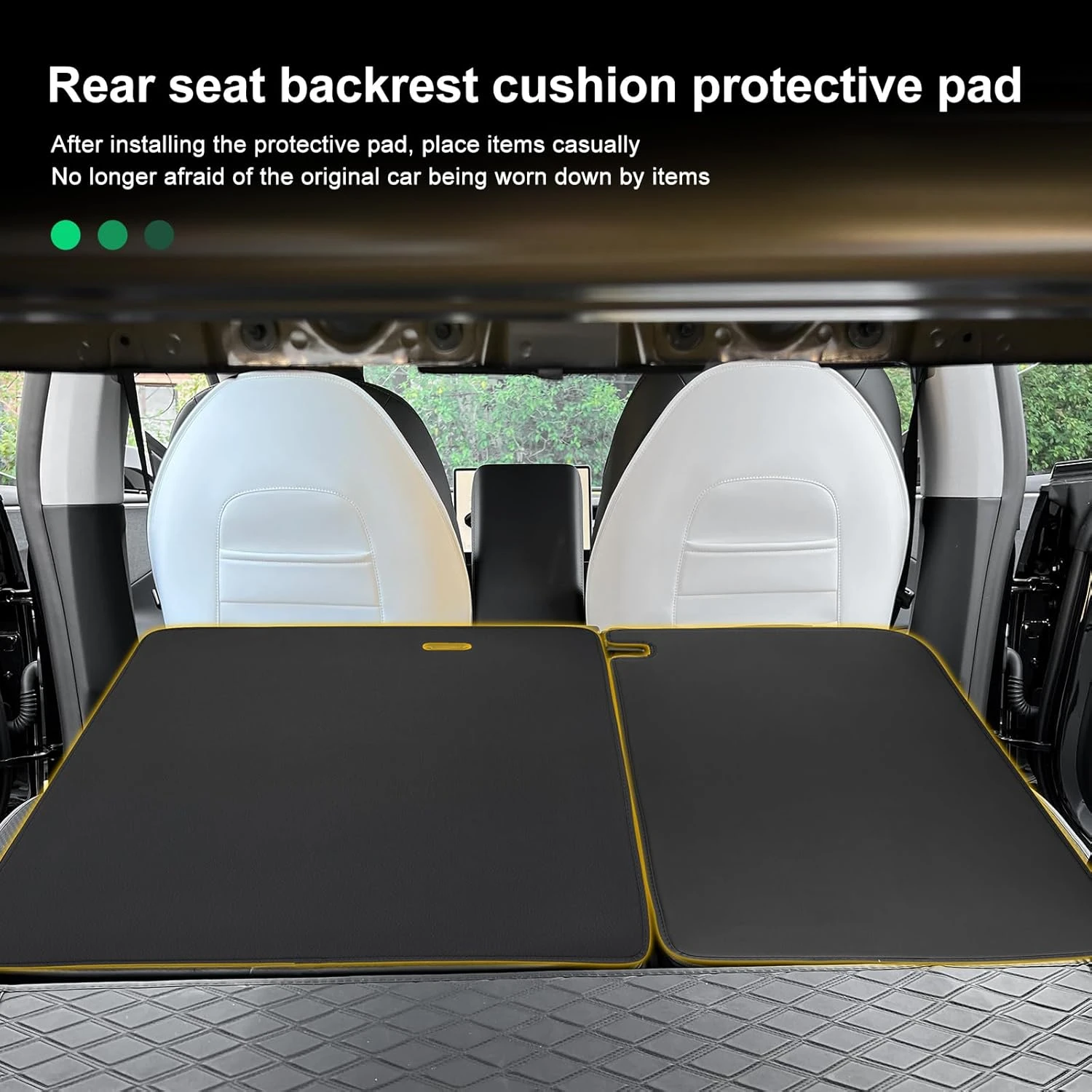 Rear Seat Back Pads for Tesla 2024-2026 Model 3 Highland Leather Second Row Seats Backrest Protector Anti Kick Pad Accessories