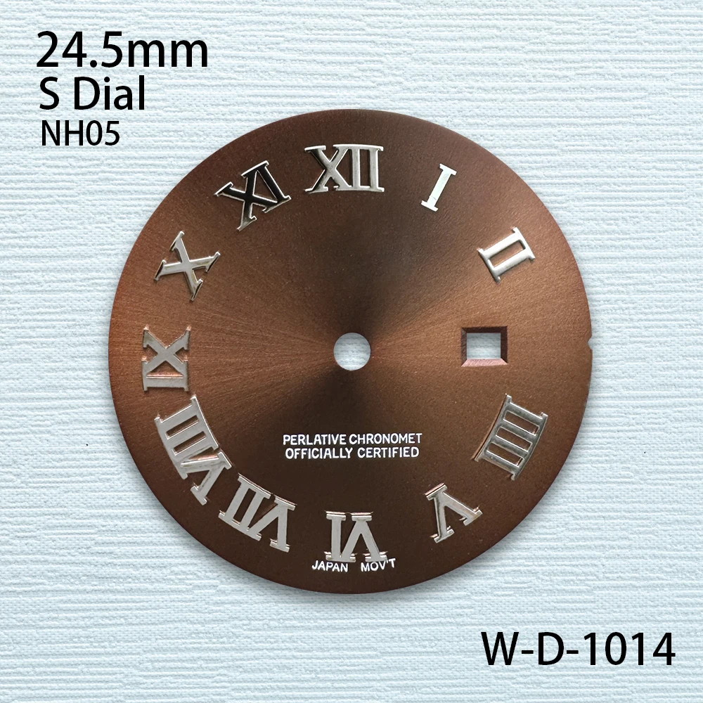 24.5mm S Logo Rome Lady Dial Fit NH05 Japanese Movement High-Quality Sunray Dial Watch Modified Accessories