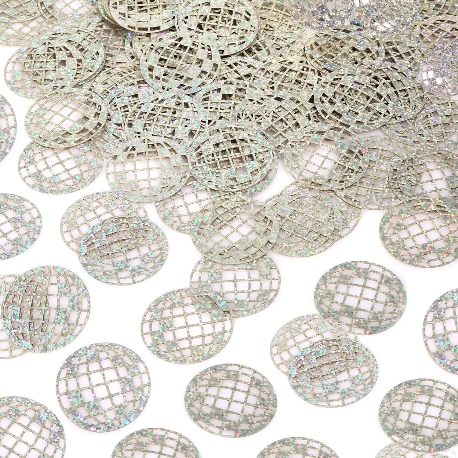

100Pcs Laser Disco Confetti Lamp Ball Shaped Paper Scraps Disco Party Supplies Sprinkle Props Happy Disco Birthday Party Decor