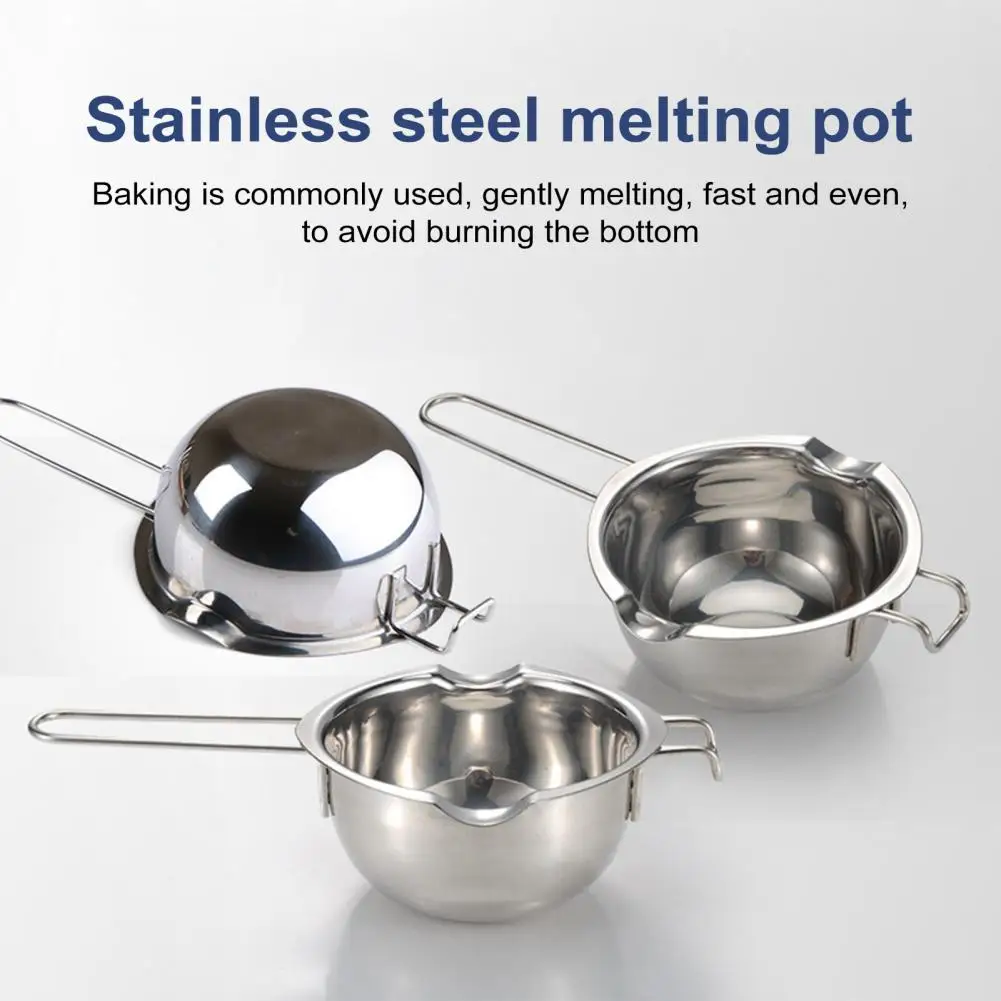 Stainless Steel Melting Pot for Wax Soap Chocolate 400/600ml Wax Melting Boiler Homemade Craft Gadget for Candle Making Baking