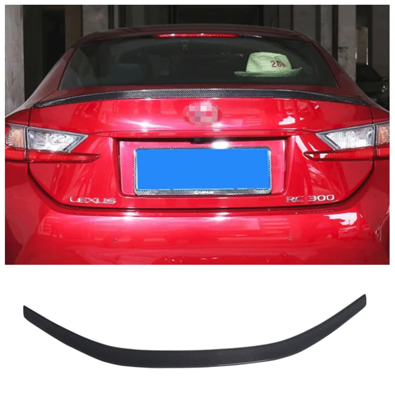 

Fits For Lexus RC200 RC300 T300 2014 2015 2016 2017 2018 2019 High Quality Carbon Fiber Car Rear Bumper Trunk Lip Spoiler Wing