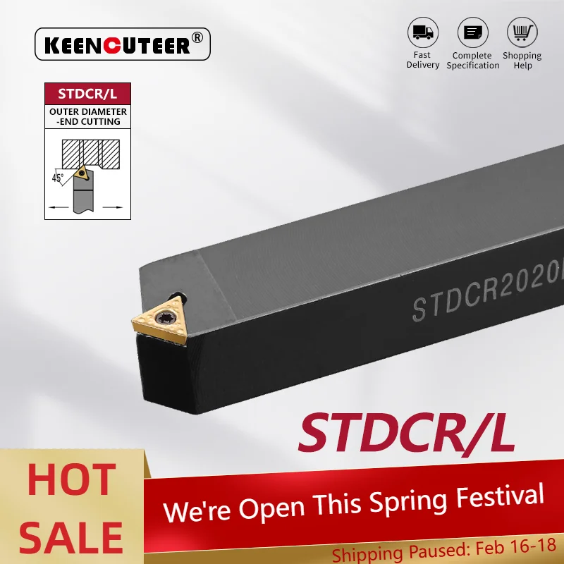 

STDCR2020K11 Внешний токарный инструмент STDCR Режущий брусок Токарный станок с ЧПУ Токарный держатель